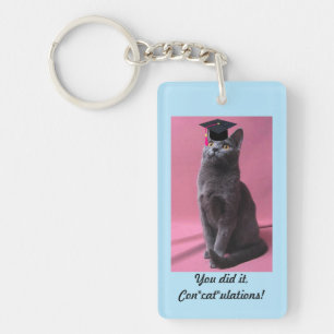 Graduation Cat Key Ring