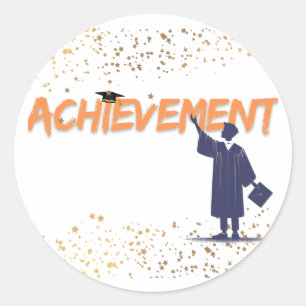 Graduation celebrate - achievement classic round sticker