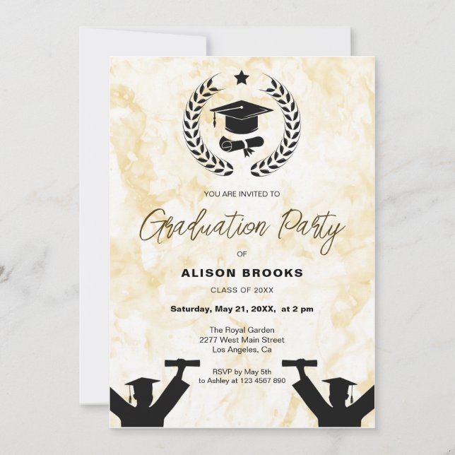 Graduation Celebration Background Invitation (Front)