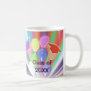 Graduation Celebration Caps and Balloons Coffee Mug
