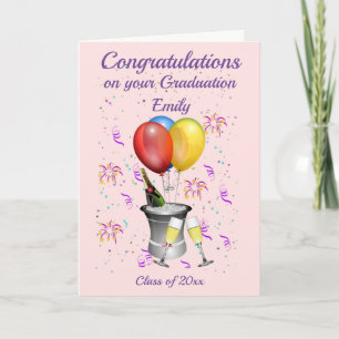 Graduation Celebration Pink Card