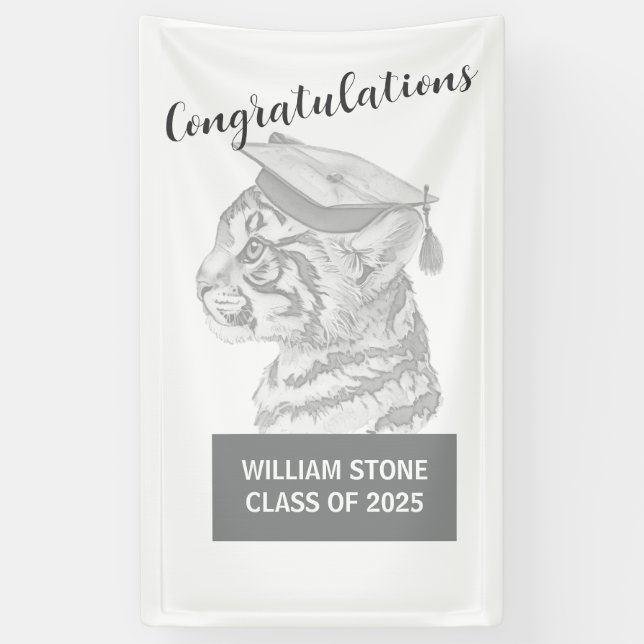 Graduation Celebratory Personalised Banner (Vertical)