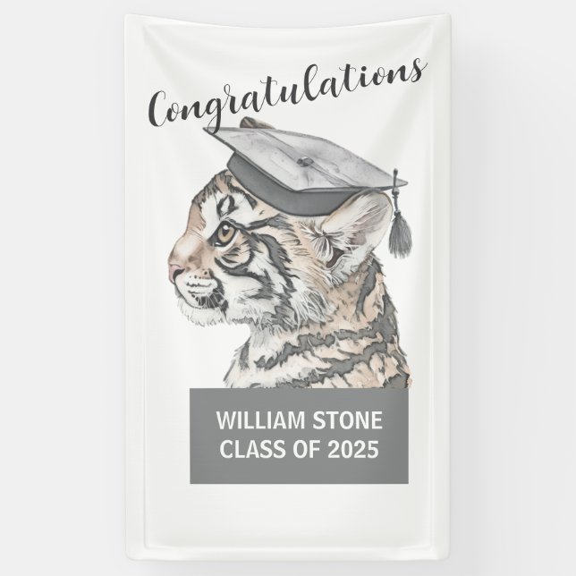 Graduation Celebratory Personalised Banner (Vertical)