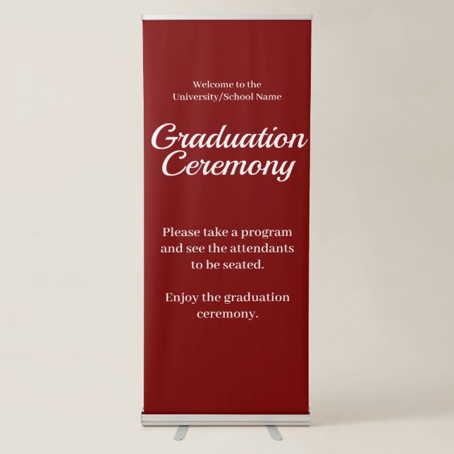 Graduation Ceremony Commencement Welcome Banner (Front)