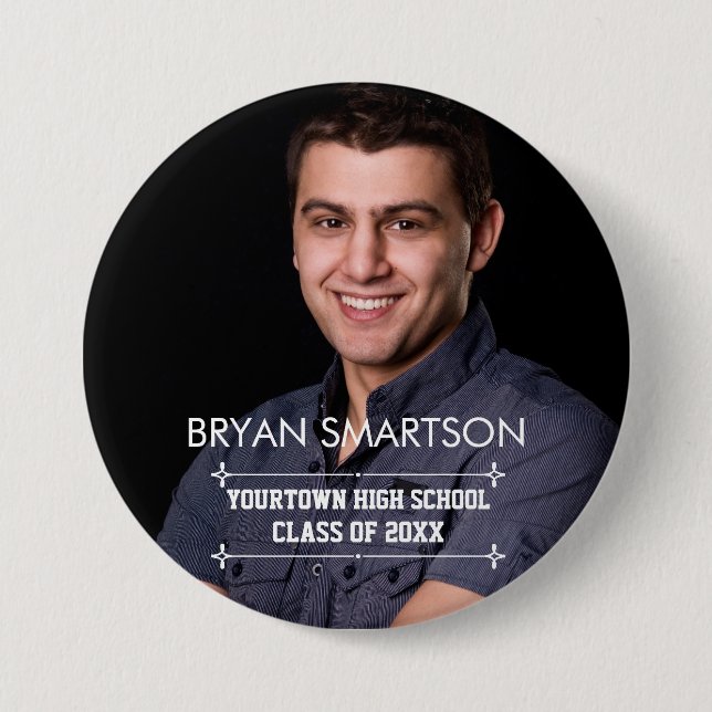 Graduation Ceremony Family and Guest Photo 7.5 Cm Round Badge (Front)