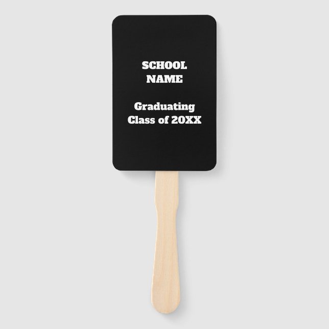 Graduation Ceremony Schedule Guest Program - Hand Fan (Front)