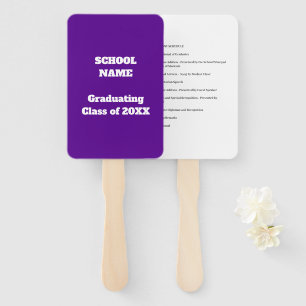 Graduation Ceremony Schedule Guest Program - Hand Fan