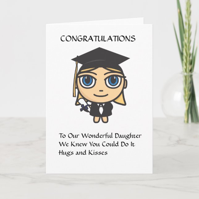 Graduation Character Congratulations Card (Front)