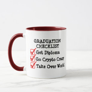Graduation Checklist Plan Mug, Unique Grad Gift Mug