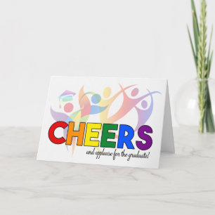 Graduation Cheers and Applause LGBT Rainbow Theme Card