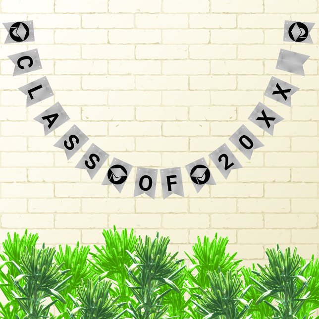 Graduation Chic Silver Create Your Class Of Bunting (Creator Uploaded)