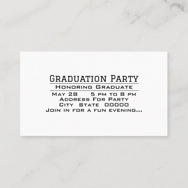 Graduation Class 2025 Party Invitation Peace Out (Back)