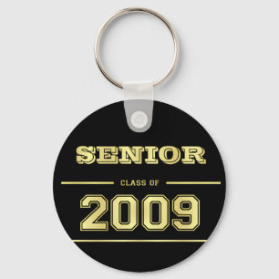 Graduation Class of 2009 Key Ring - Black and Gold