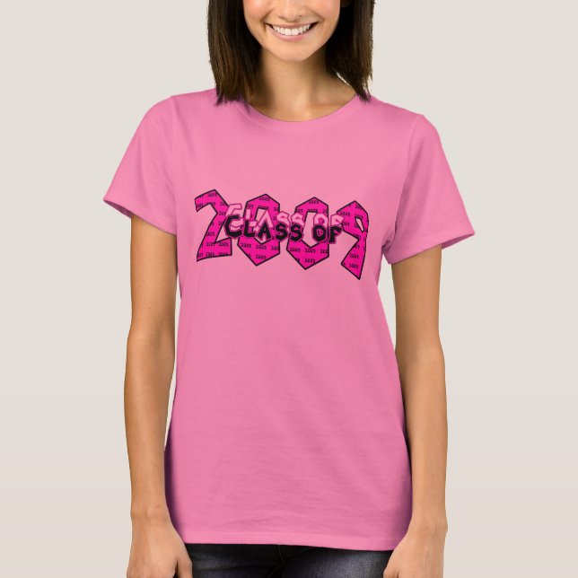 Graduation Class of 2009 Pink T-Shirt (Front)