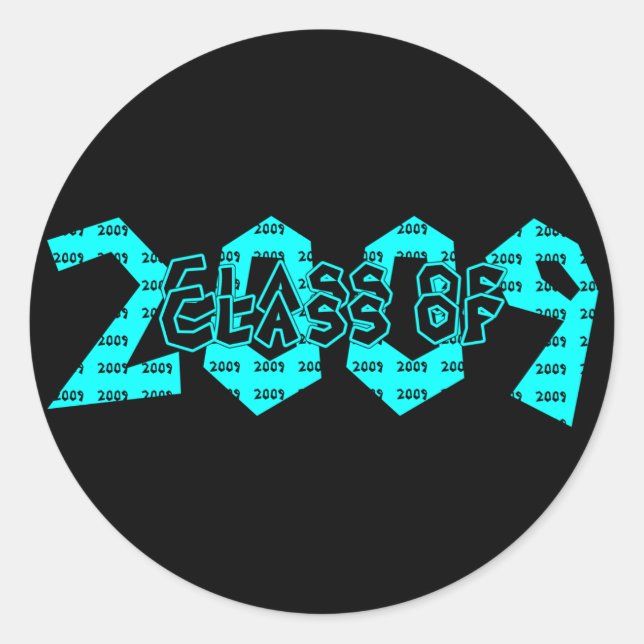 Graduation Class of 2009 Teal Sticker (Front)