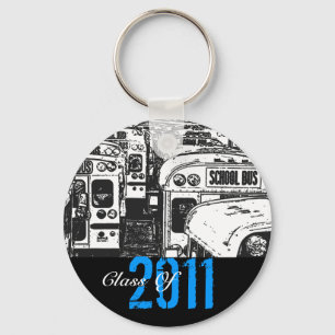 Graduation Class Of 2011 Keychain Gray Bus