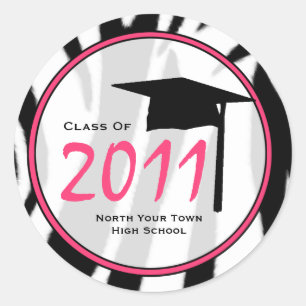 Graduation Class Of 2011 Zebra Print Sticker