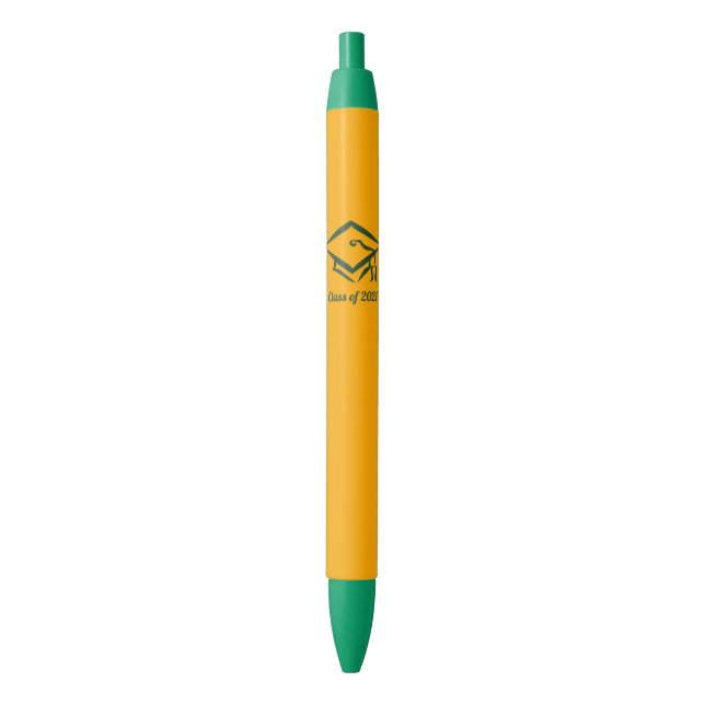 Graduation Class of 2021 GLDGRN Black Ink Pen (Front Vertical)