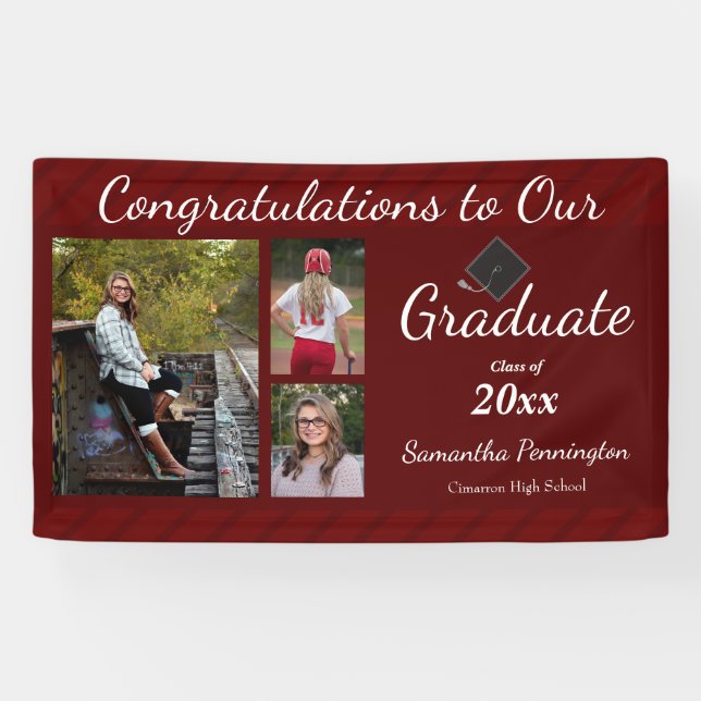 Graduation Class of 2021 Photo Collage Banner (Horizontal)