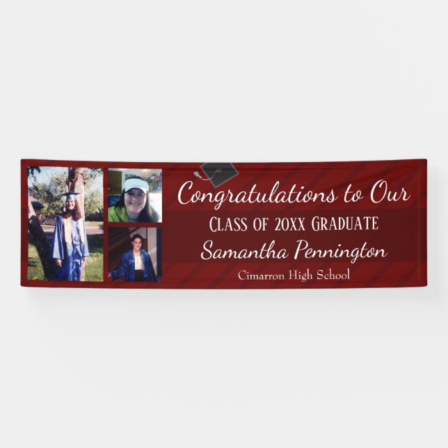 Graduation Class of 2021 Photo Collage Banner (Horizontal)