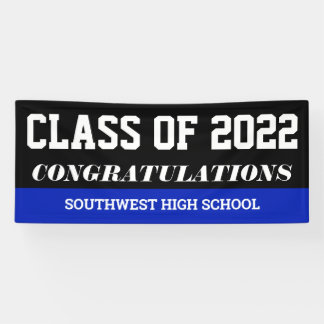 Graduation Class of 2022 Congratulations Blue Banner