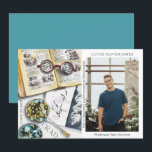 Graduation Class of 2022 Environmental Science<br><div class="desc">Graduation Class of 2022 Medical Environmental Science Forestry Agriculture Grad Photo Announcement features a watercolor illustration of a biologist workplace which includes glasses, books, laboratory petri dishes, microbes, pipette, viruses and more. The text "Grad", your qualification, name, year of qualification and location of study. Personalise by editing the text in...</div>