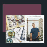 Graduation Class of 2022 Environmental Science<br><div class="desc">Graduation Class of 2022 Medical Environmental Science Forestry Agriculture Grad Photo Announcement features a watercolor illustration of a biologist workplace which includes glasses, books, laboratory petri dishes, microbes, pipette, viruses and more. The text "Grad", your qualification, name, year of qualification and location of study. Personalise by editing the text in...</div>