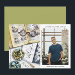 Graduation Class of 2022 Environmental Science<br><div class="desc">Graduation Class of 2022 Medical Environmental Science Forestry Agriculture Grad Photo Announcement features a watercolor illustration of a biologist workplace which includes glasses, books, laboratory petri dishes, microbes, pipette, viruses and more. The text "Grad", your qualification, name, year of qualification and location of study. Personalise by editing the text in...</div>