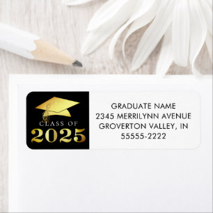 Graduation Class of 2023 Elegant Black Gold Foil