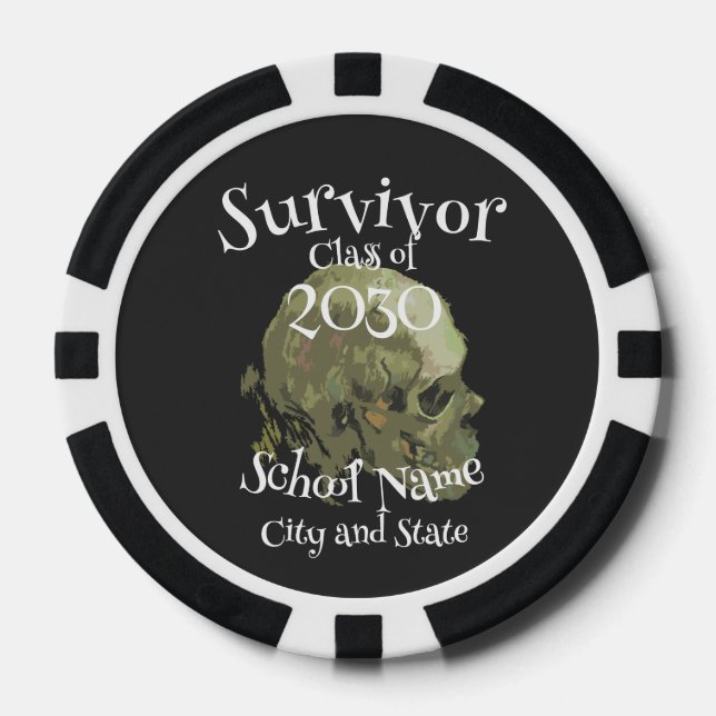 Graduation Class of 2024 2025 2026 2027 2028 2029 Poker Chips (Front)