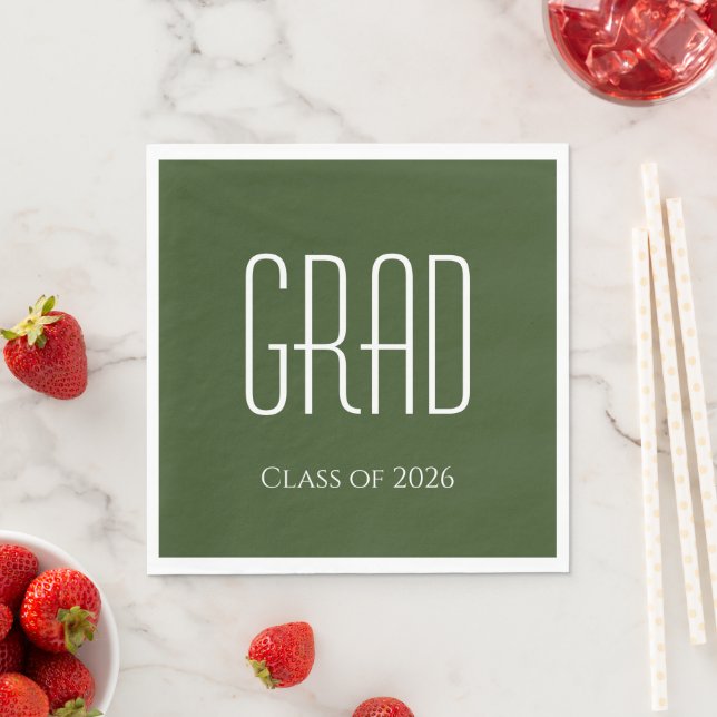 Graduation Class of 2024 Green Napkin (Insitu)