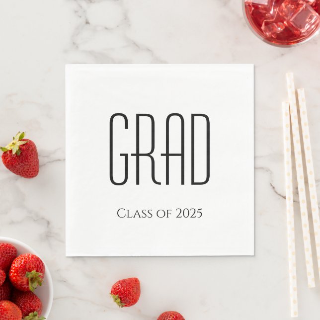 Graduation Class of 2024 Minimalist Napkin (Insitu)