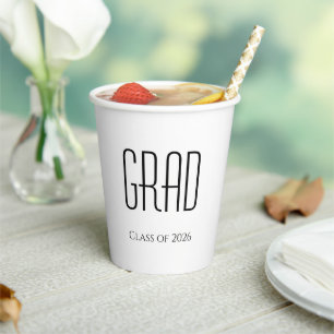 Graduation Class of 2024 Minimalist  Paper Cups