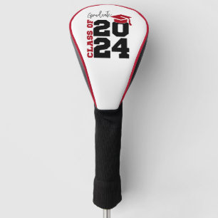 Graduation Class of 2024 Red and Black Golf Head Cover