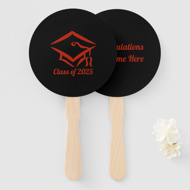 Graduation Class of 2025 BLKBRD Customise Year Hand Fan (Front and Back)