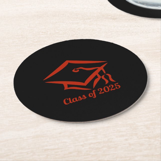 Graduation Class of 2025 BLKBRD Customise Year Round Paper Coaster (Angled)