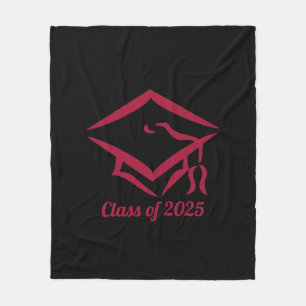 Graduation Class of 2025 BLKDKRD Customise Year Fleece Blanket