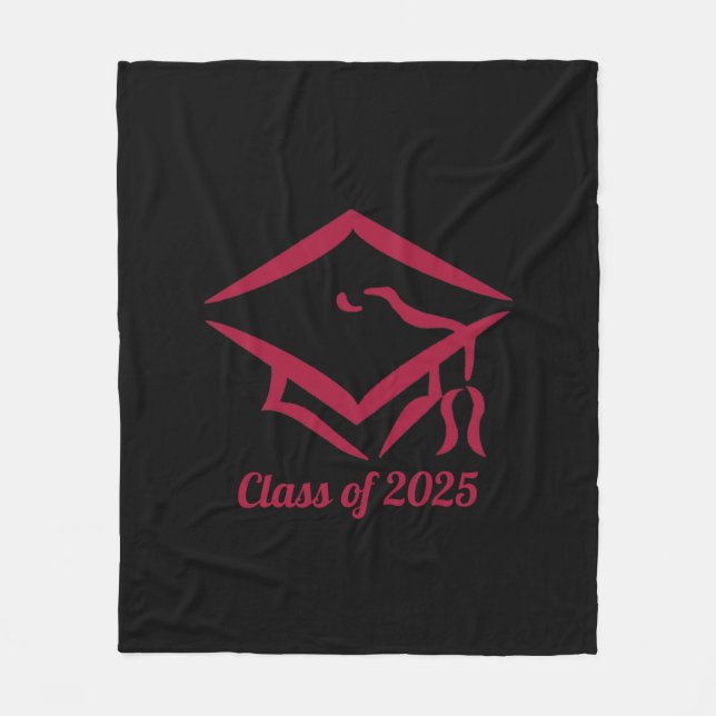 Graduation Class of 2025 BLKDKRD Customise Year Fleece Blanket (Front)