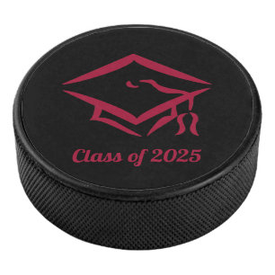 Graduation Class of 2025 BLKDKRD Customise Year Hockey Puck