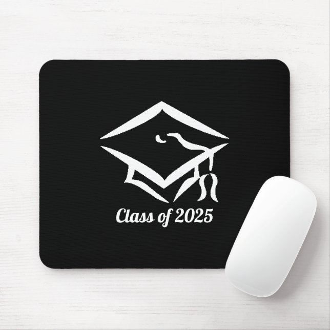 Graduation Class of 2025 BLKWHT Customise Year Mouse Mat (With Mouse)