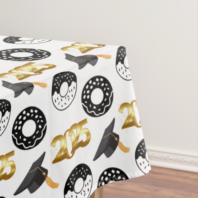 Graduation Class of 2025 Doughnuts and Degrees Mod Tablecloth (In Situ)