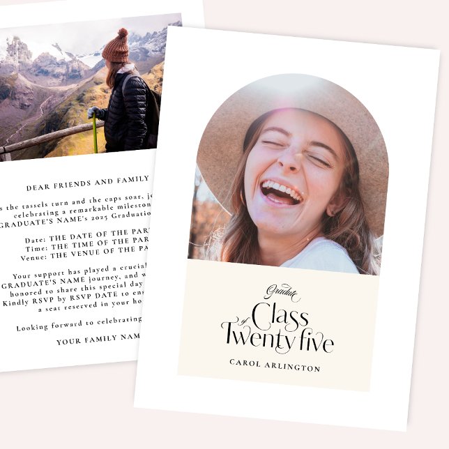 Graduation Class of 2025 Elegant Customisable Invitation (Creator Uploaded)