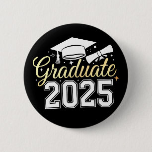 Graduation Class Of 2025 Graduate 6 Cm Round Badge