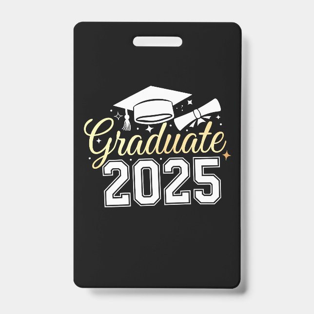 Graduation Class Of 2025 Graduate ID Badge (Front)