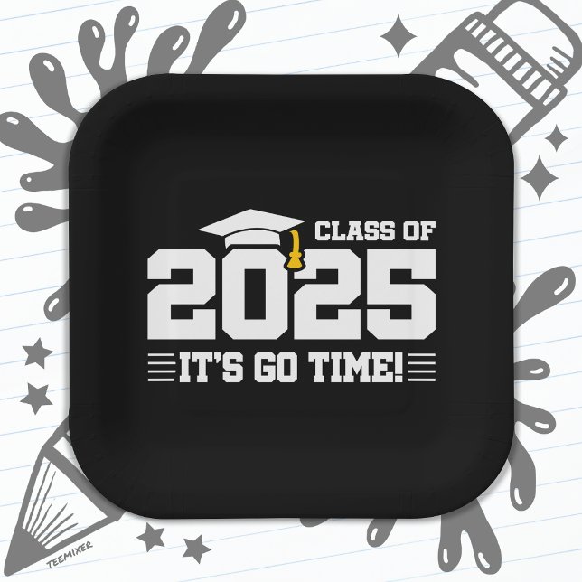 Graduation Class of 2025 Graduate Senior 2025 Paper Plate (Creator Uploaded)