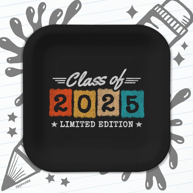 Graduation Class of 2025 Graduate Senior 2025 Paper Plate (Creator Uploaded)