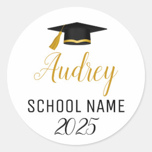 Graduation Class of 2025 Labels/Graduation Party  Classic Round Sticker