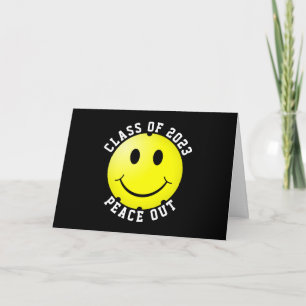 Graduation Class Of 2025 Peace Out Colourful Grad Holiday Card