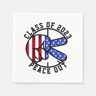 Graduation Class Of 2025 Peace Out Party Supplies Napkin