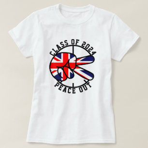 Graduation Class Of 2025 Peace Out UK Graduate T-Shirt